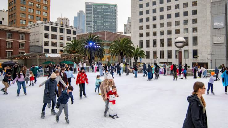 Safeway Holiday Ice Rink in Union Square